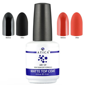 Atica Mattel Top Coat, 15 ml